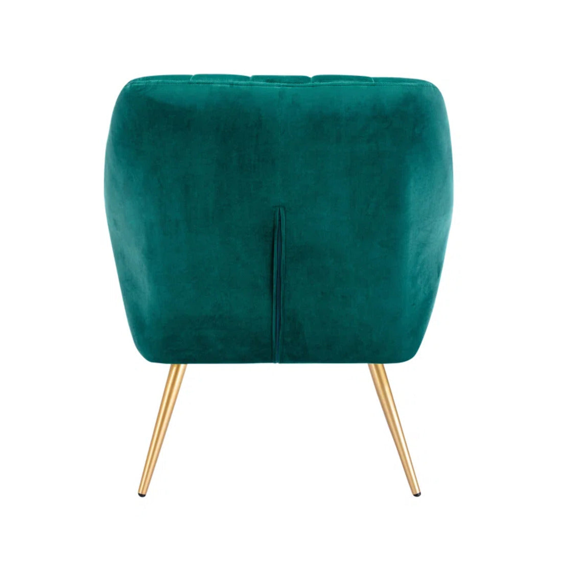 Dense Padded Bright Green Comfy Velvet Accent Chair