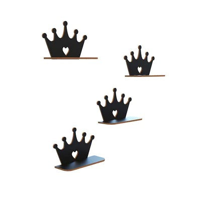 Designer Crown Royality Wooden Wall Mounted Shelf Set of Four