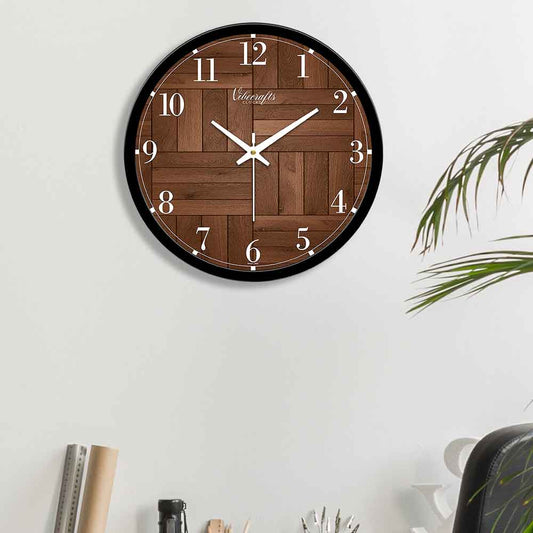 Designer Wooden Pattern Printed Wall Clock