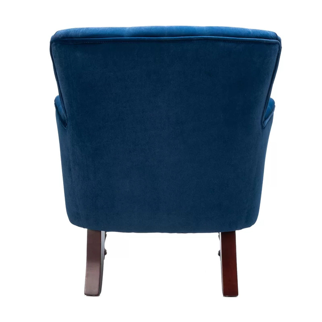 Detailed Tufted Super Comfy Navy Blue Velvet Sofa Lounge Chair