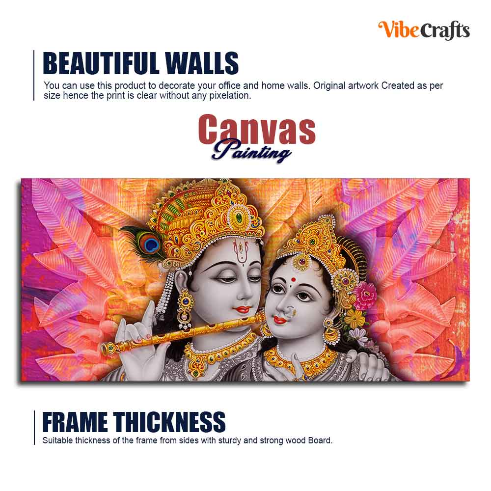 Divine Radha Krishna Big Canvas Wall Painting