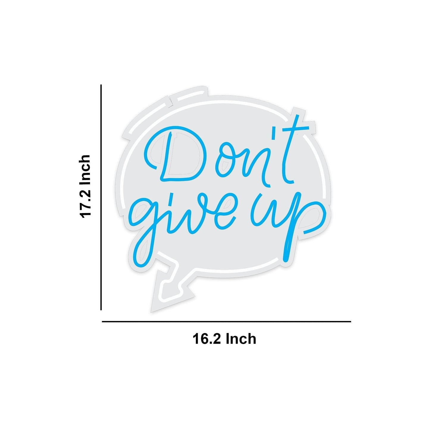 Don't Give Up Motivational Text Neon Sign LED Light