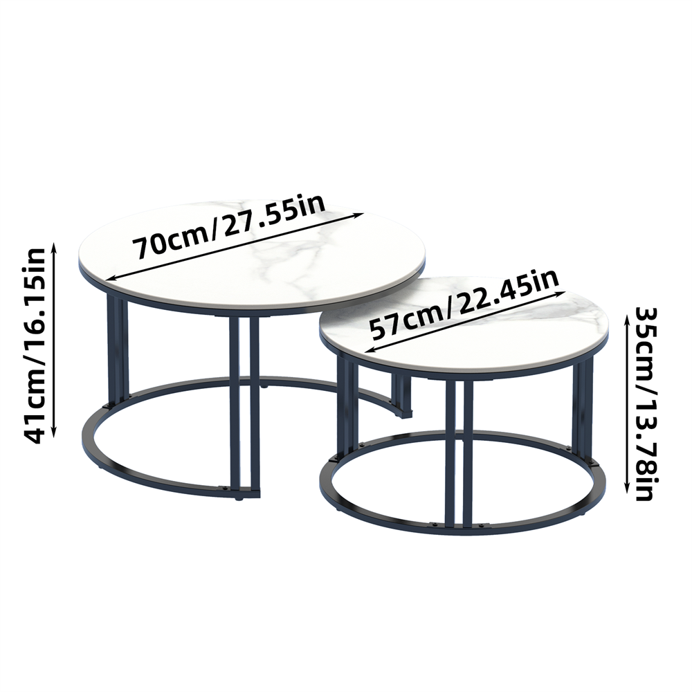 Duo Black Nesting Tables Set Of 2