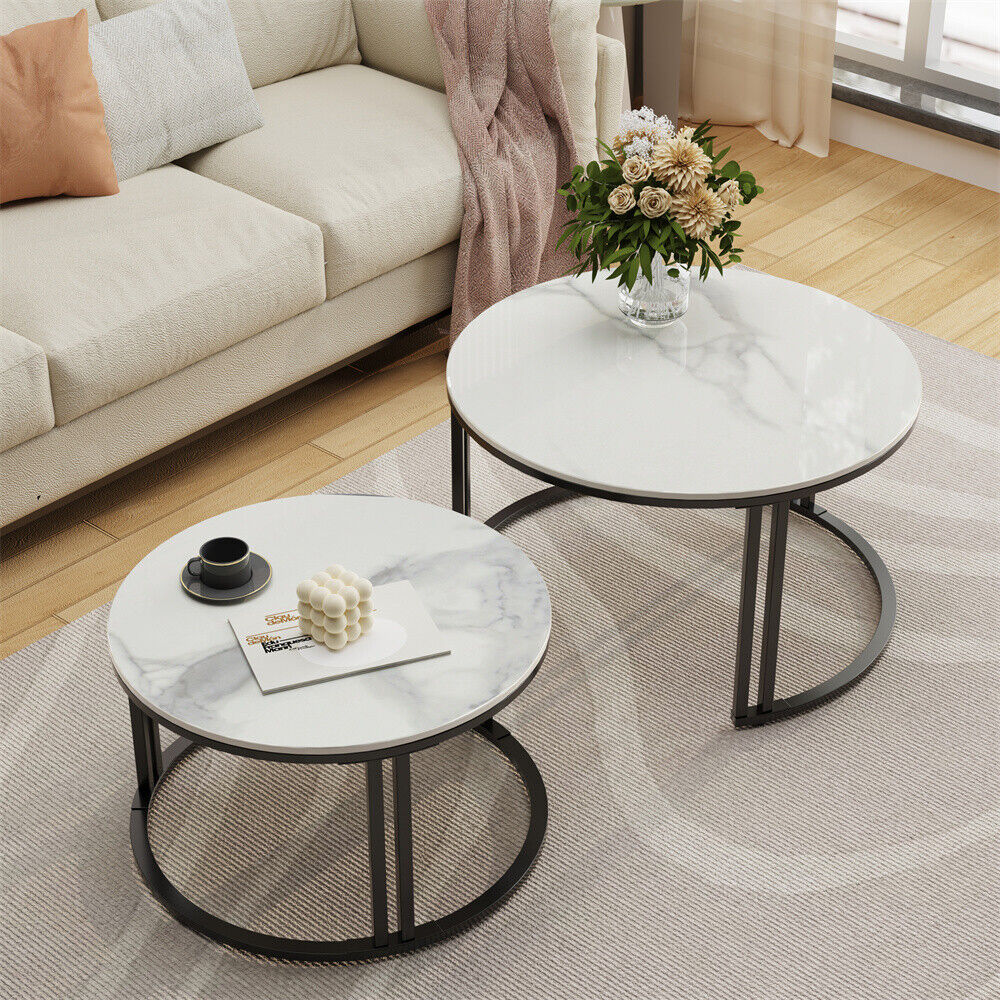 Duo Black Nesting Tables Set Of 2