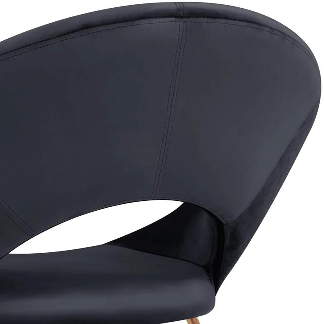 Edgy Shell Designer Shape Black Accent Chair