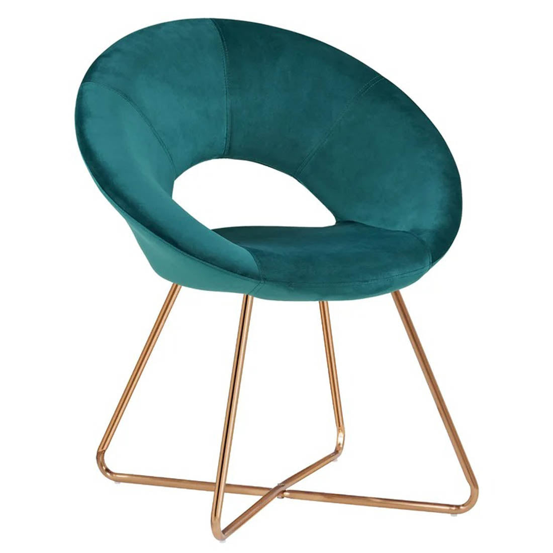 Edgy Shell Designer Shape Blue Accent Chair