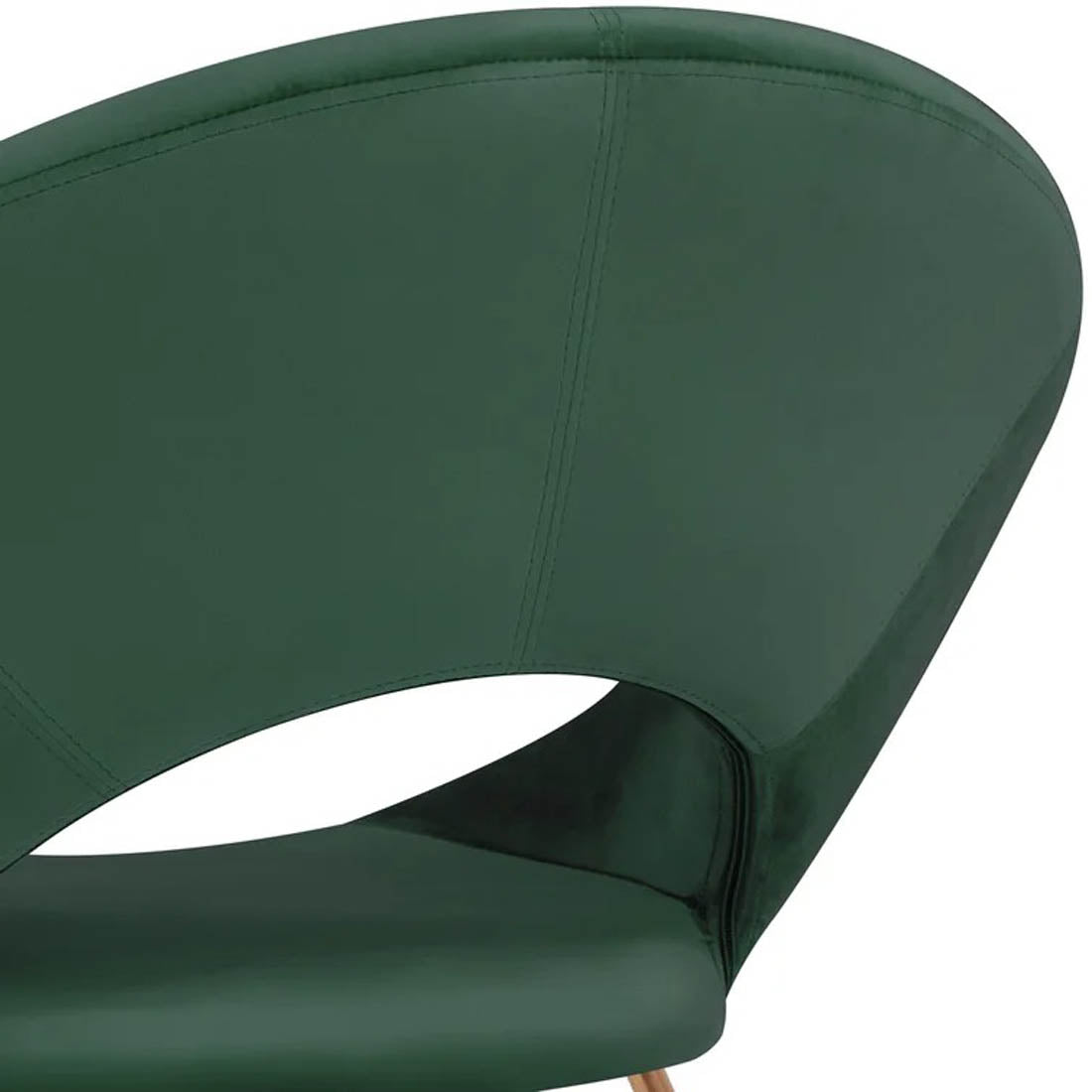 Edgy Shell Shaped Royal Green Accent Chair