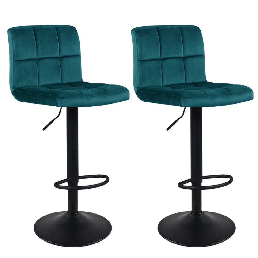 Emerald Color Plush Feel Velvet Counter Bar Chair / Long Chair