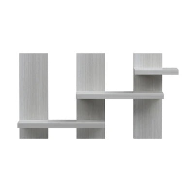 Enchanted Modern Rectangular Shaped Wooden Wall Shelves with White Finish