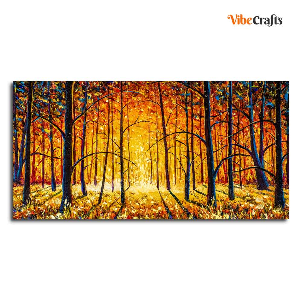 Forest in Autumn Premium Wall Painting