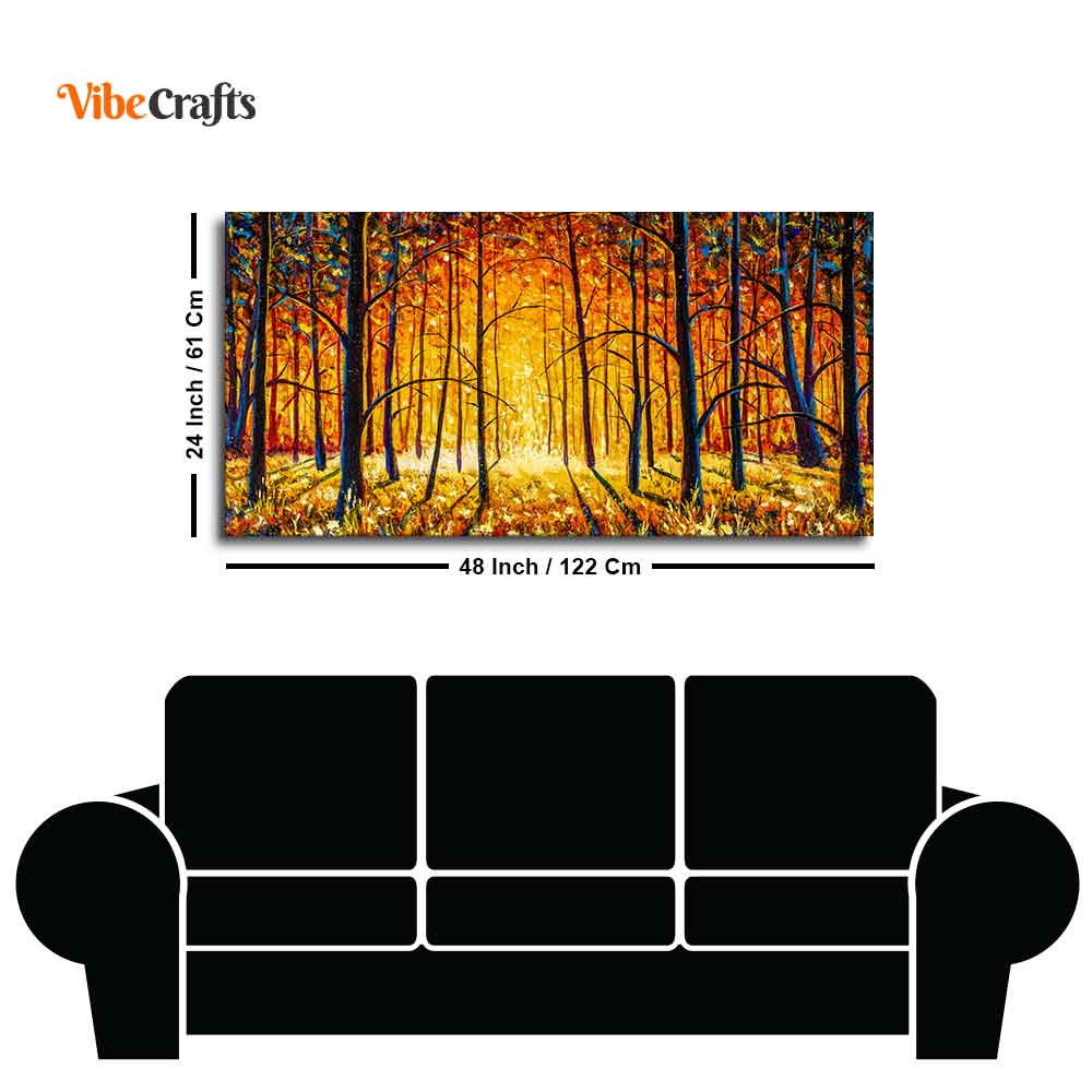 Forest in Autumn Premium Wall Painting