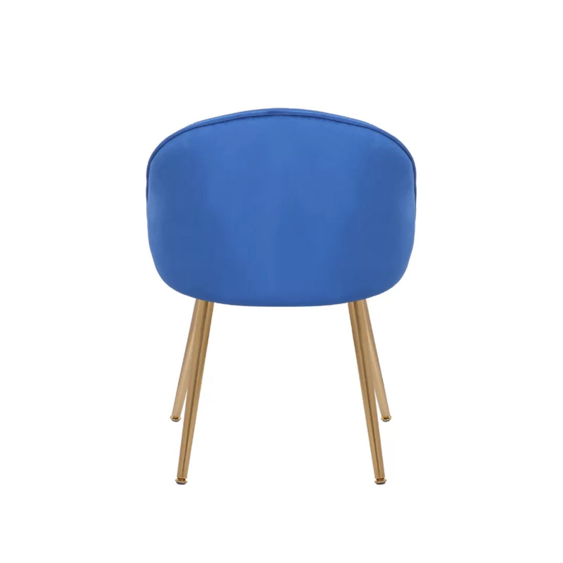 Golden Legged Royal Blue Velvet Accent Chair