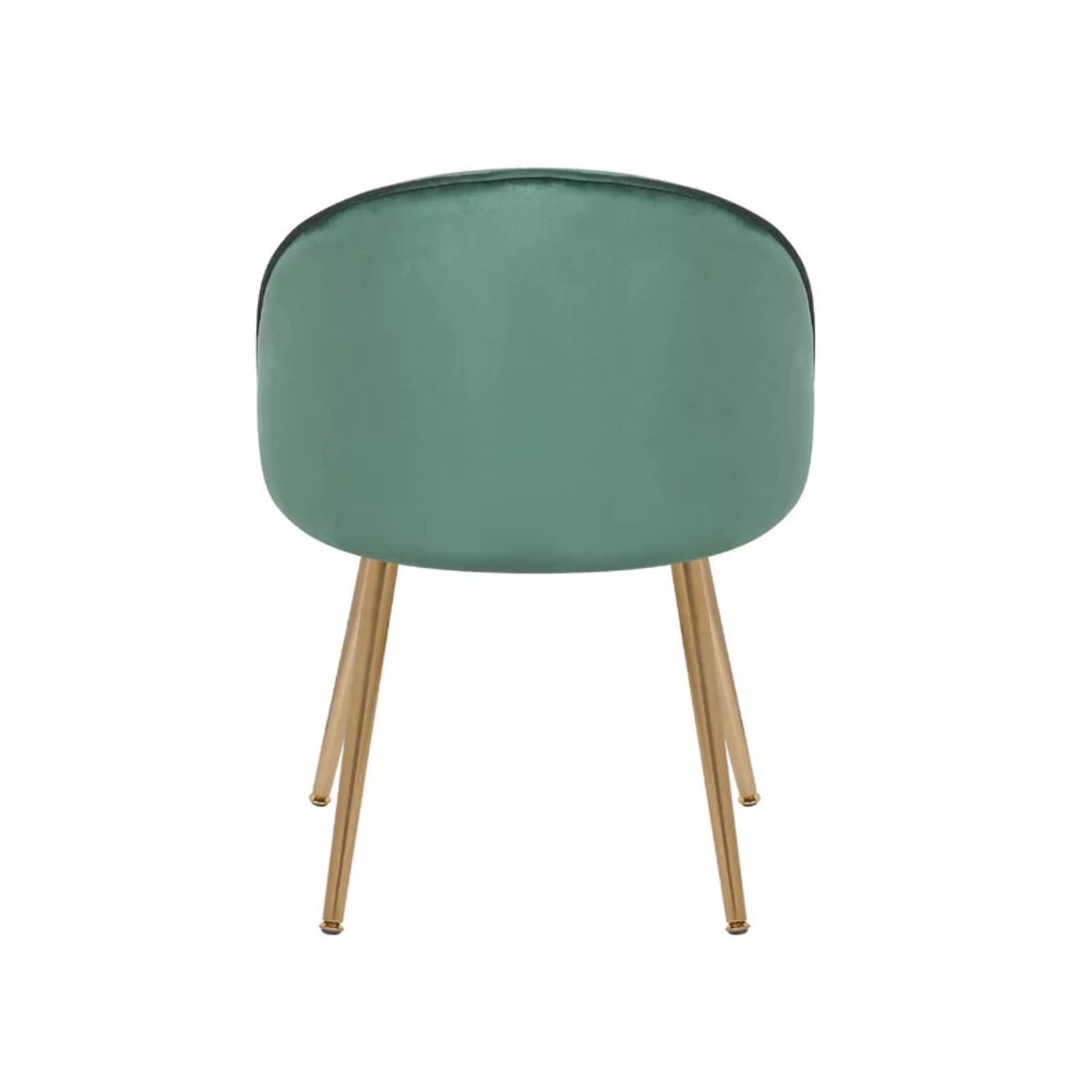 Golden Legged Royal Green Velvet Accent Chair