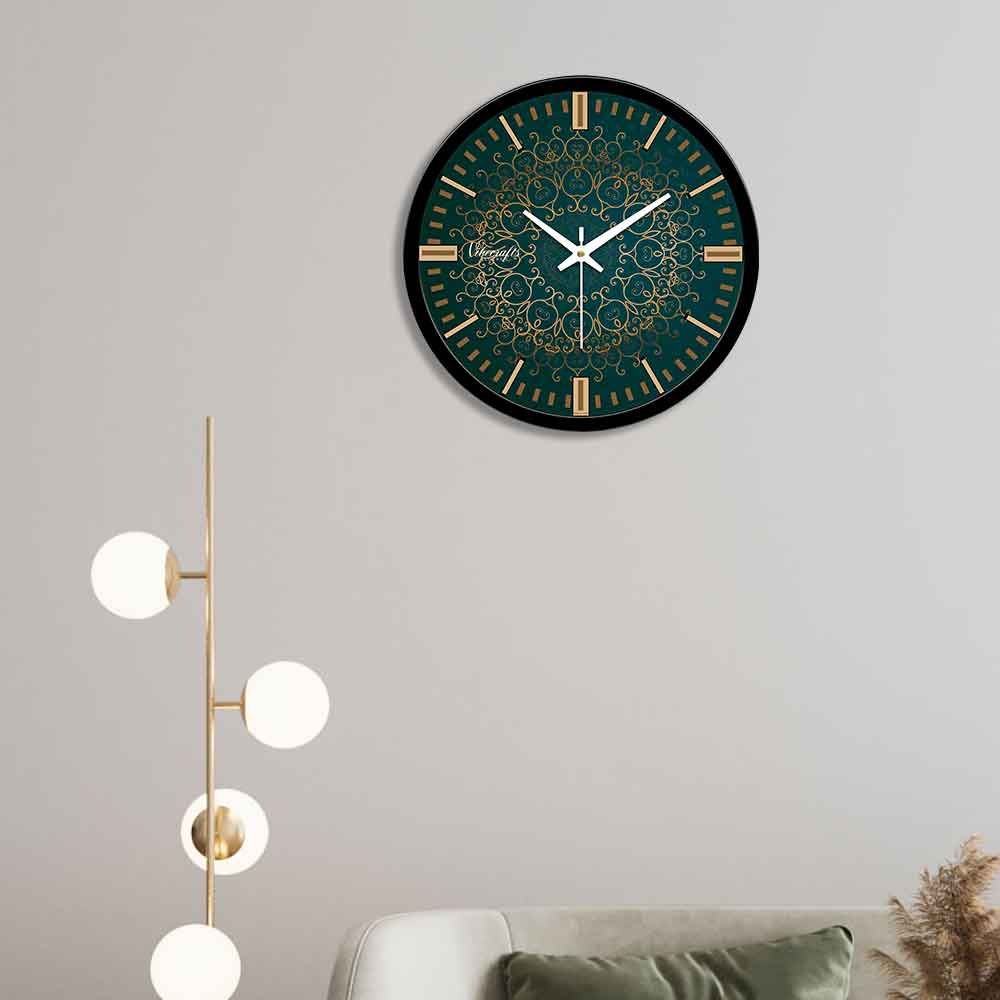 Green Abstract Art Designer Wall Clock