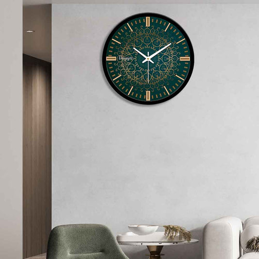 Green Abstract Art Designer Wall Clock