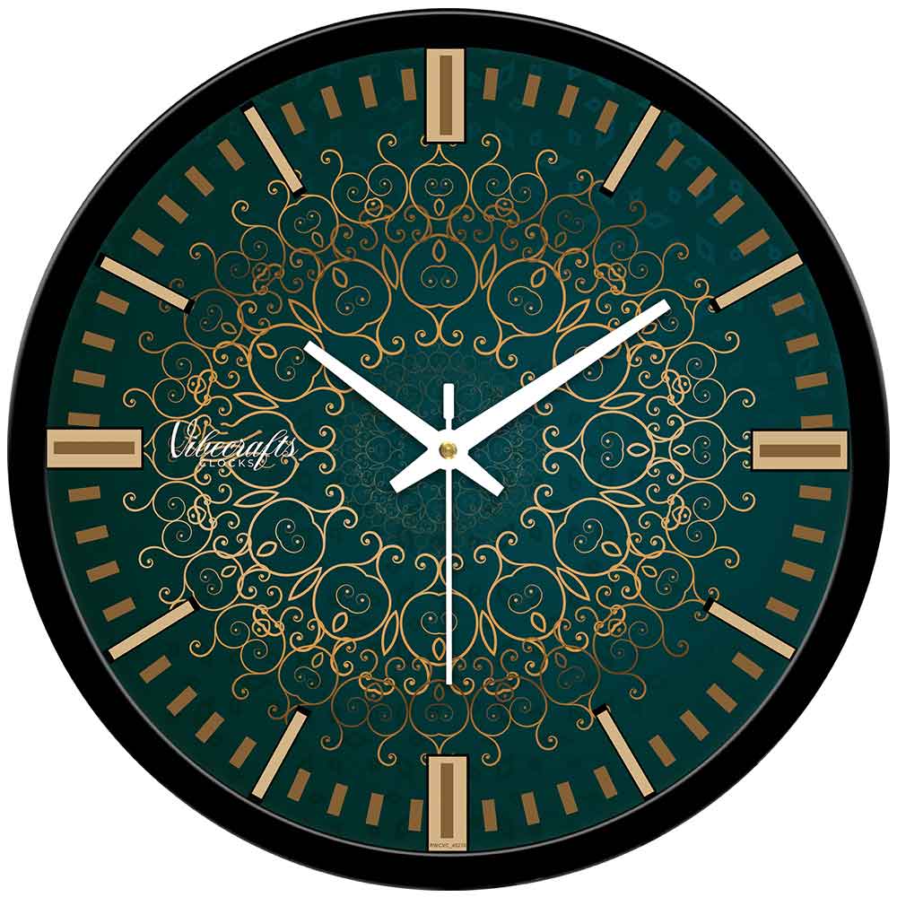 Green Abstract Art Designer Wall Clock