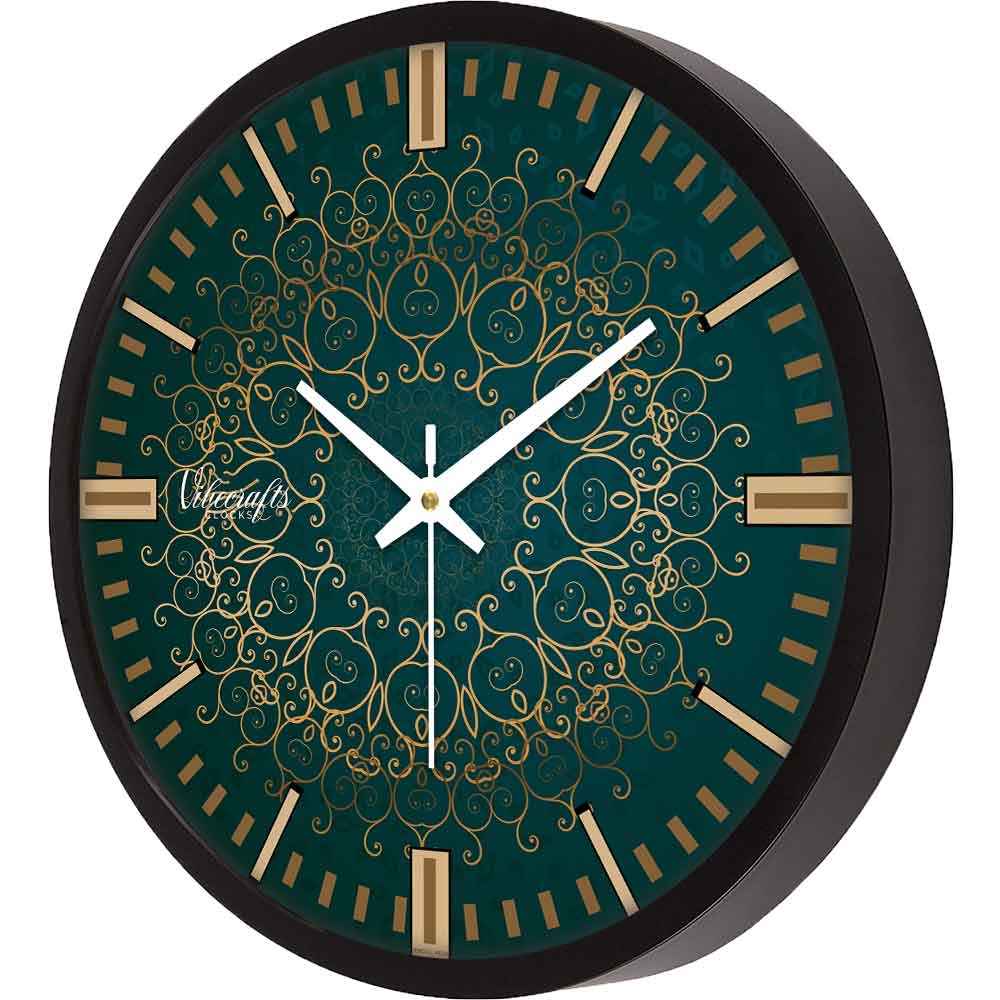 Green Abstract Art Designer Wall Clock