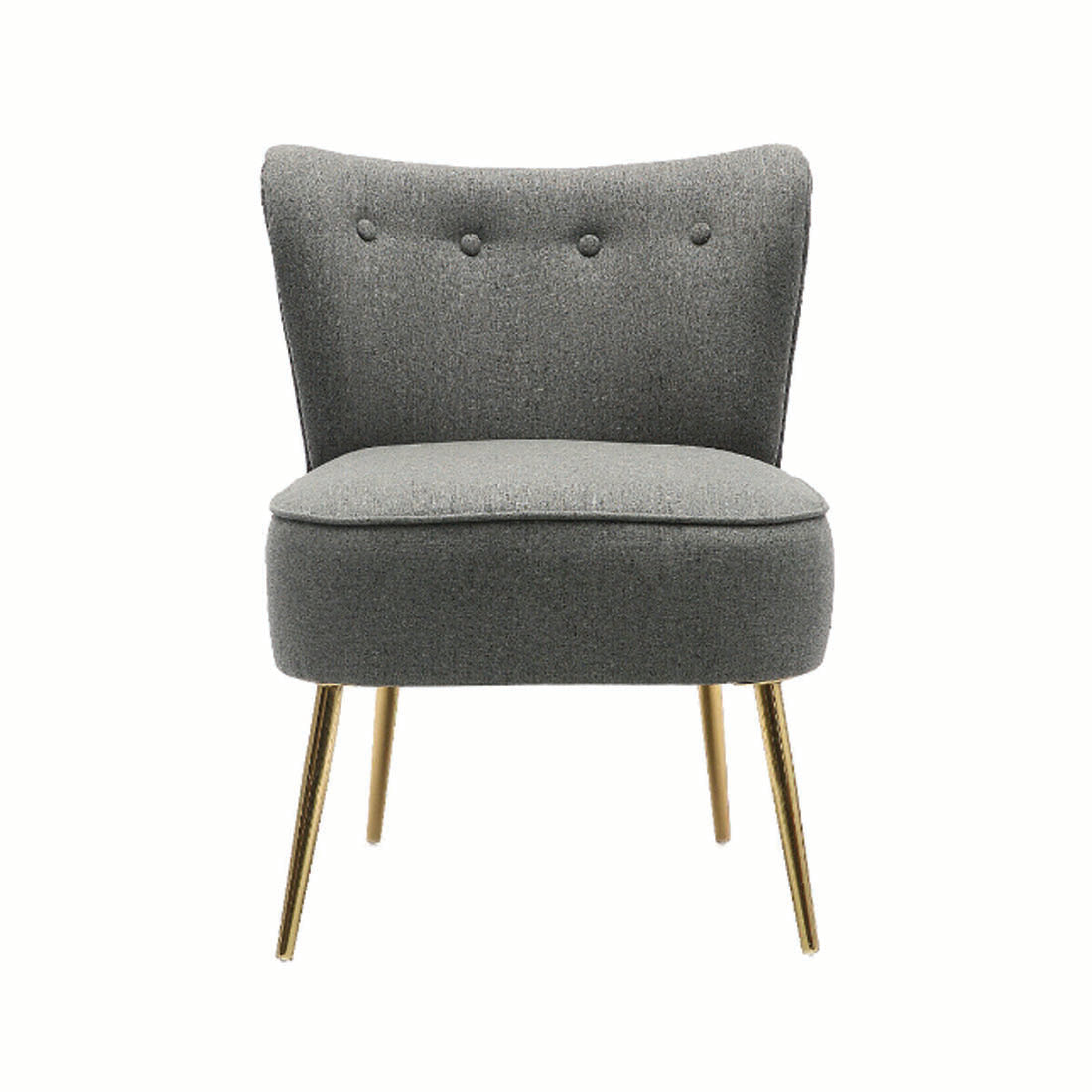 Grey Deep Cushioning Classic Velvet Accent Chair