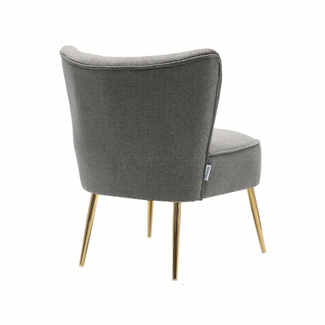 Grey Deep Cushioning Classic Velvet Accent Chair