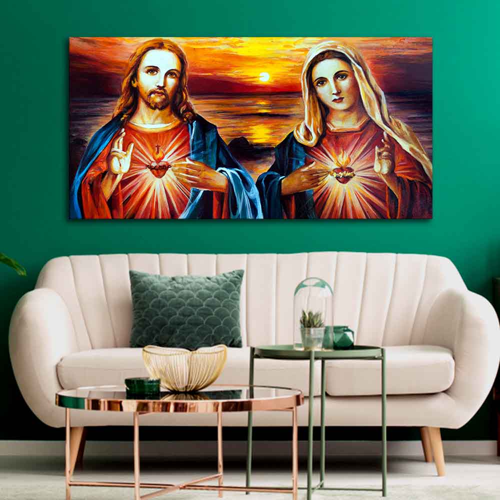 Jesus Christ and Mary Canvas Wall Painting