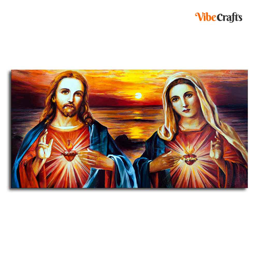 Jesus Christ and Mary Canvas Wall Painting