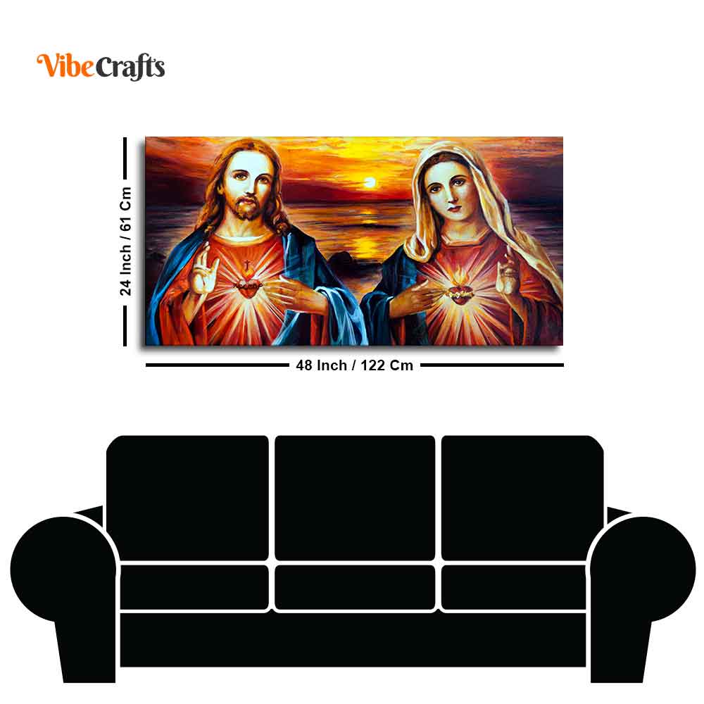 Jesus Christ and Mary Canvas Wall Painting