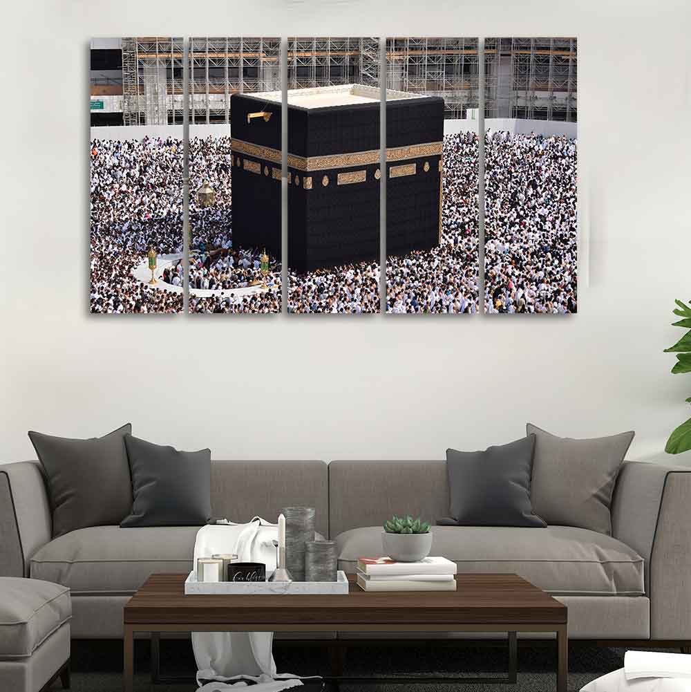 Kaaba Premium Wall Painting Set of Five Pieces