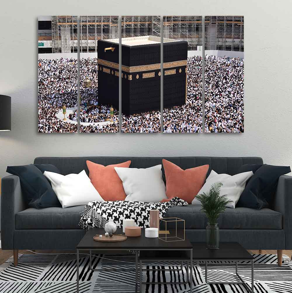 Kaaba Premium Wall Painting Set of Five Pieces