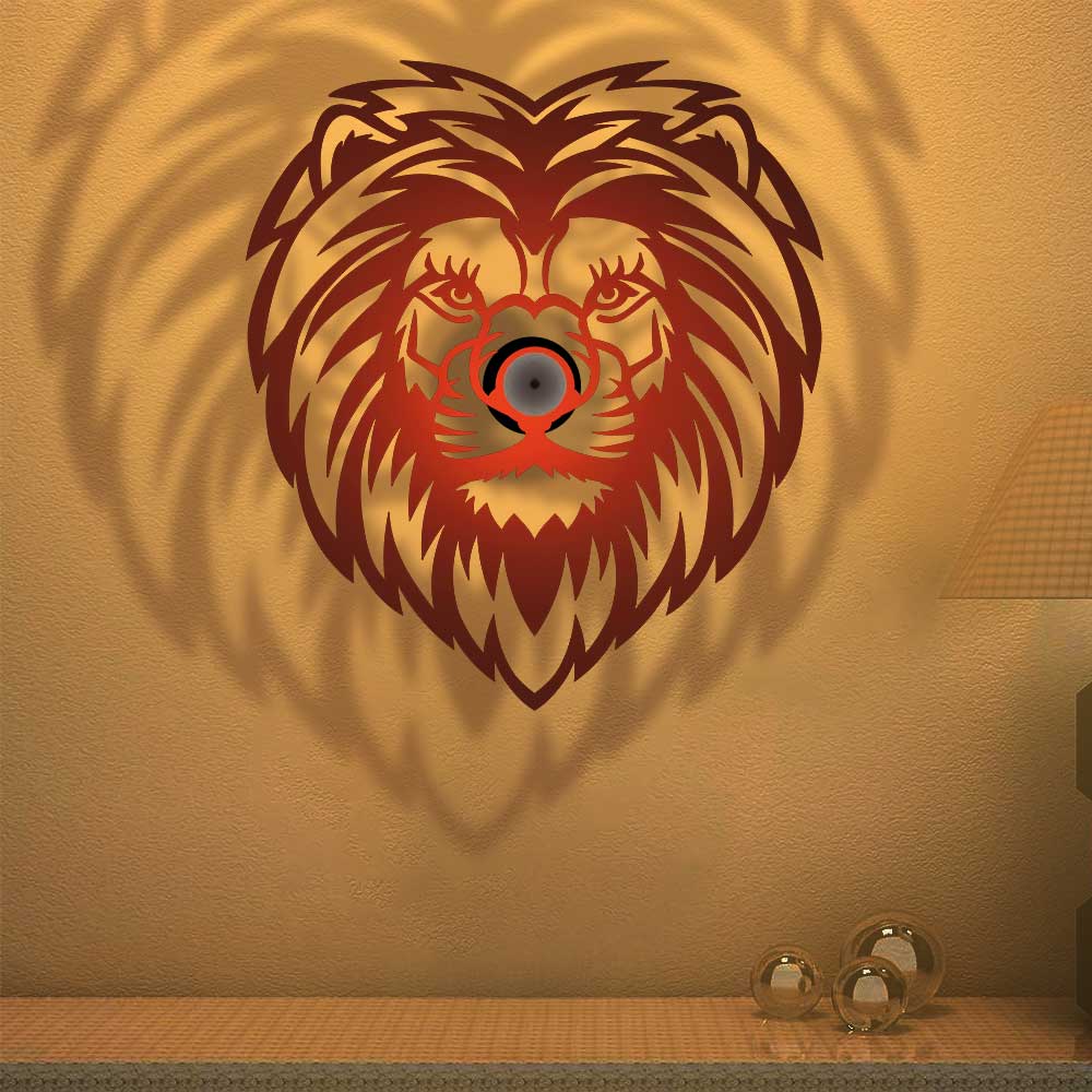 Lion Head Design Shadow Lamp