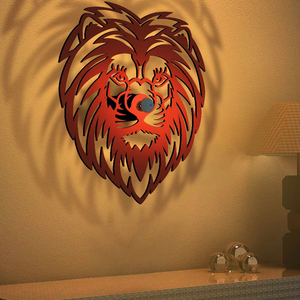 Lion Head Design Shadow Lamp