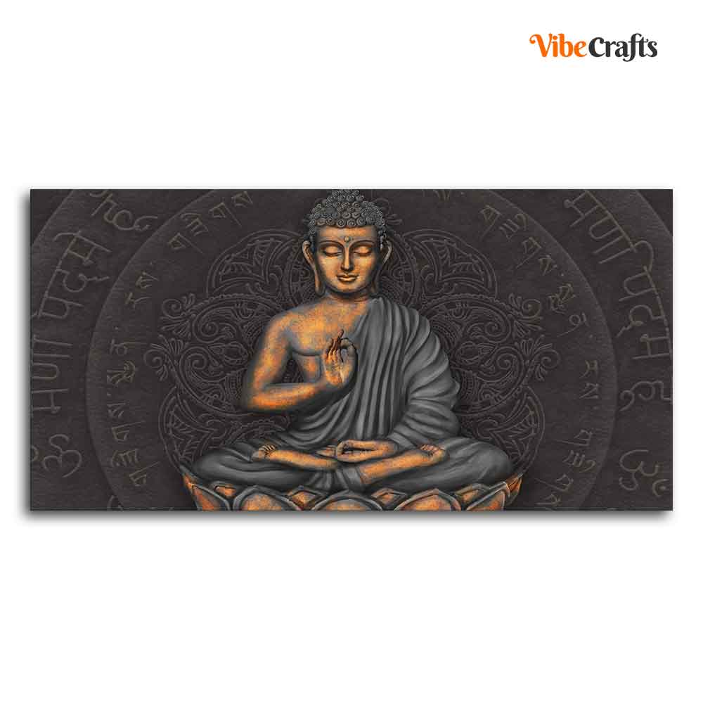 Lord Gautam Buddha Meditating Wall Painting