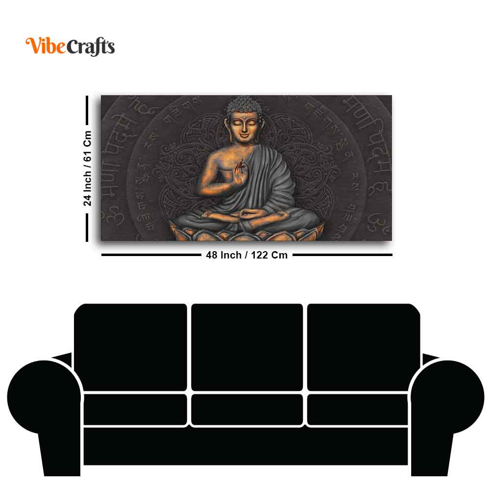 Lord Gautam Buddha Meditating Wall Painting