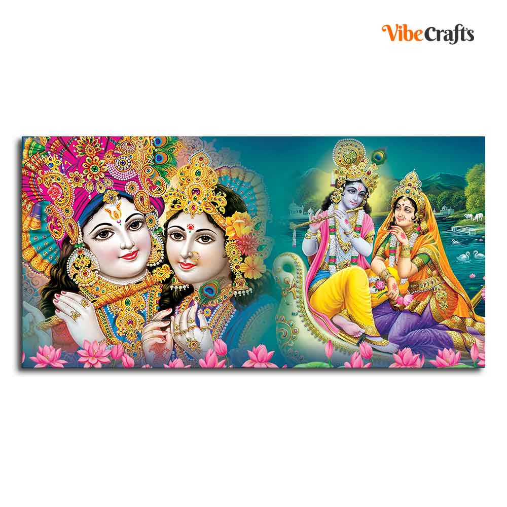 Lord Radha Krishna Religious Wall Painting