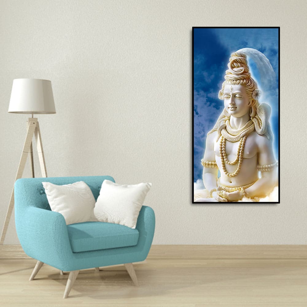 Lord Shiv Shankar Canvas Wall Painting