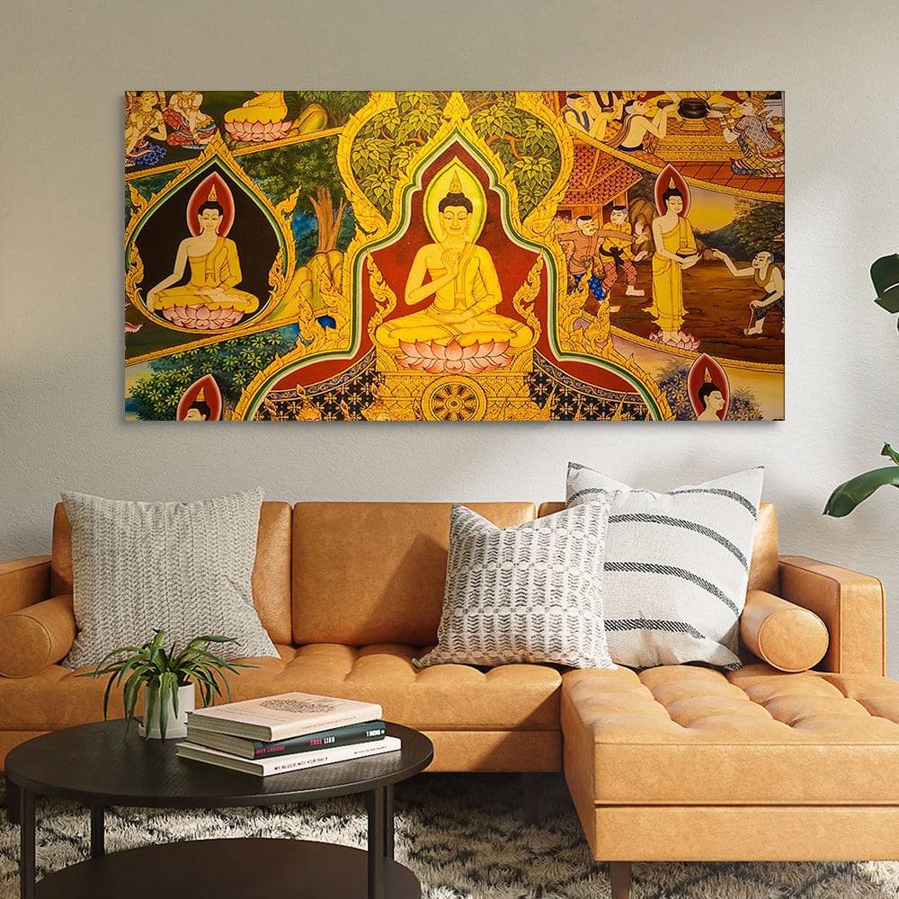 Lord Spiritual Buddha Canvas Wall Painting