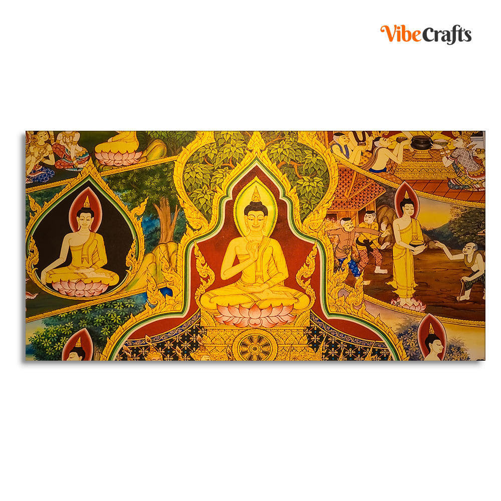 Lord Spiritual Buddha Canvas Wall Painting