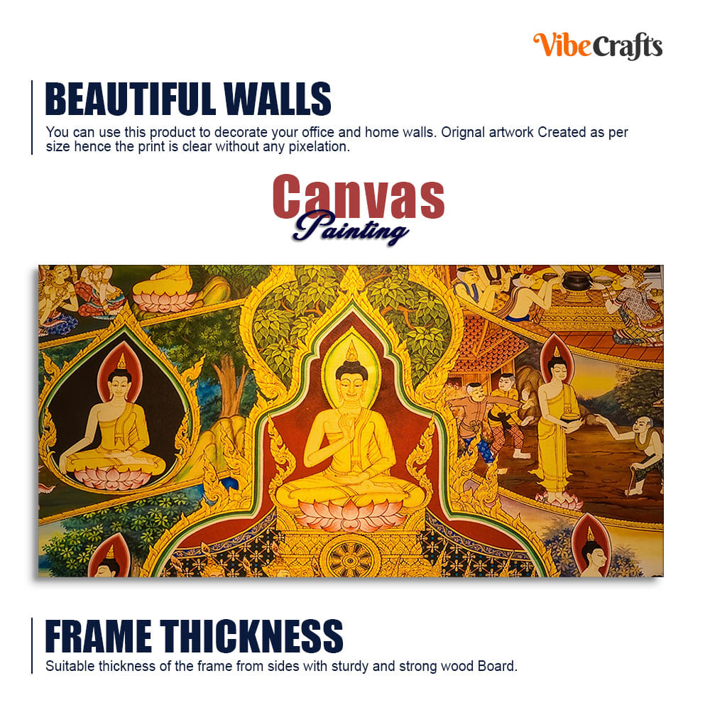 Lord Spiritual Buddha Canvas Wall Painting