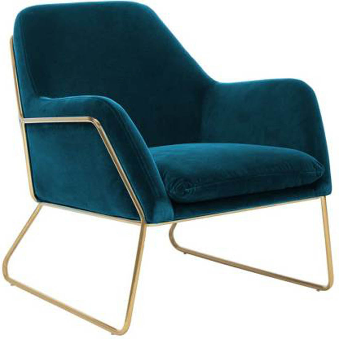 Lush Seagreen Glamorous Style Velvet Lounge Chair