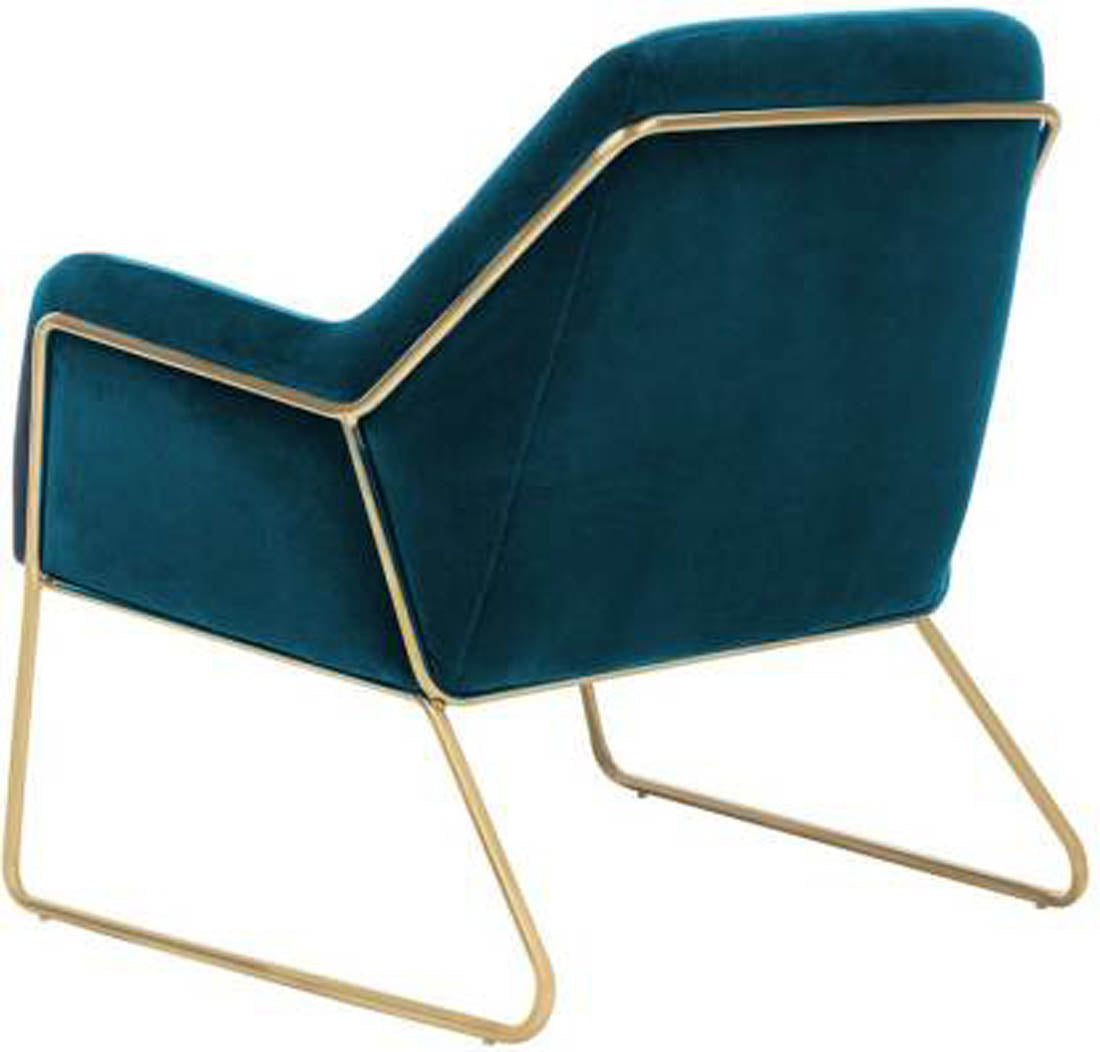 Lush Seagreen Glamorous Style Velvet Lounge Chair