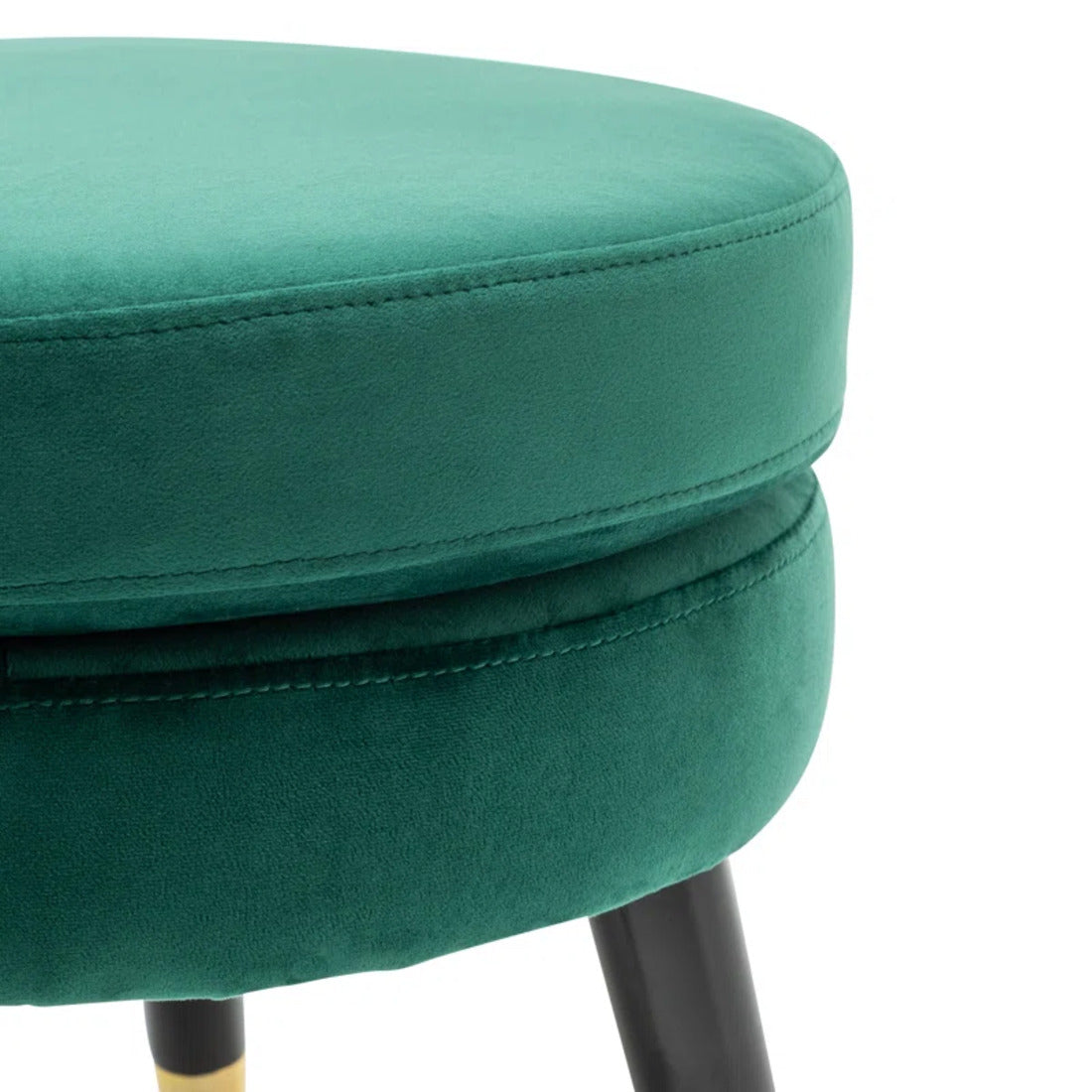 Luxurious Green Velvet Lounge Chair with Ottoman