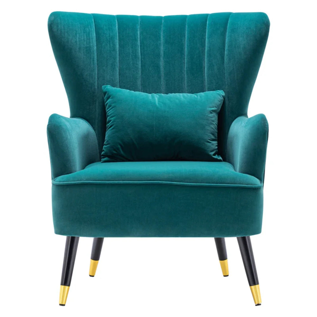 Luxury Emerald Chic Tufted Sofa Lounge Chair with Cushion