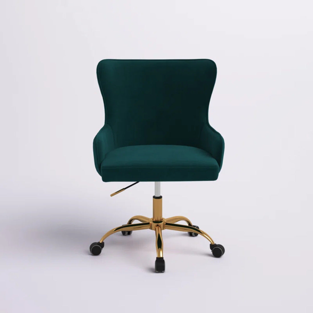 Luxury Emerald Color Velvet Armchair with Golden Base