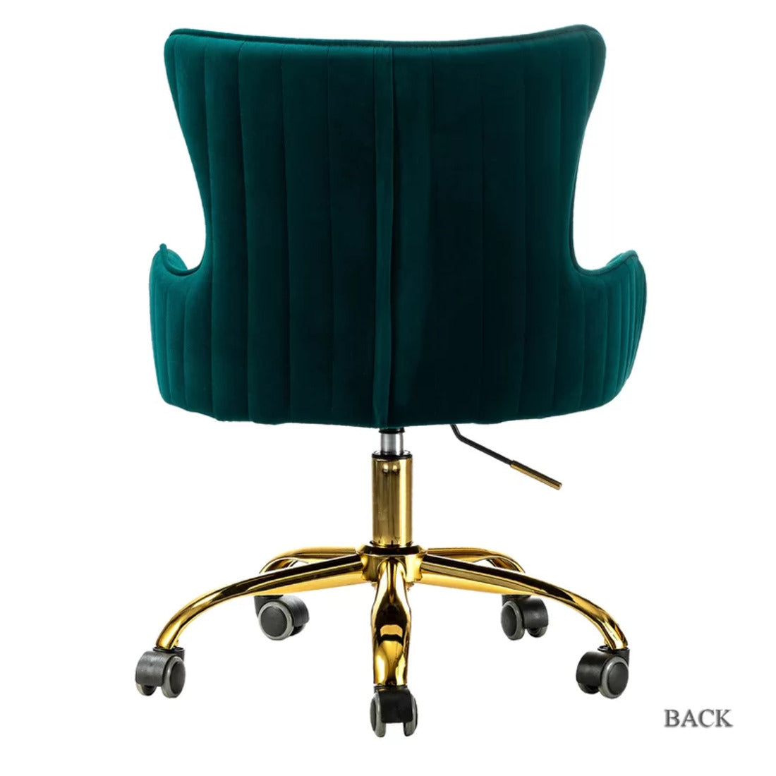 Luxury Emerald Color Velvet Armchair with Golden Base