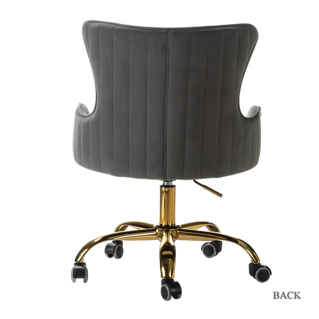 Luxury Grey Color Velvet Armchair with Golden Base