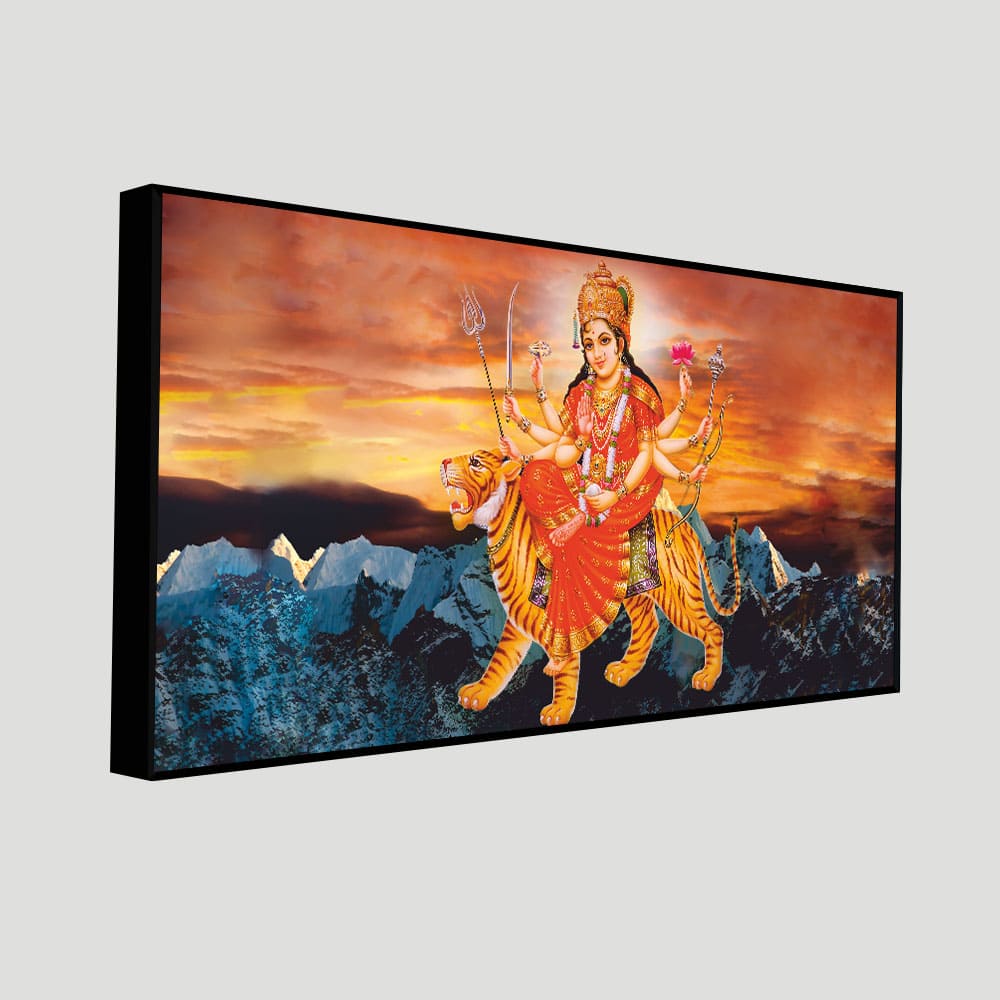 Maa Durga Bhagwati Premium Canvas Wall Painting