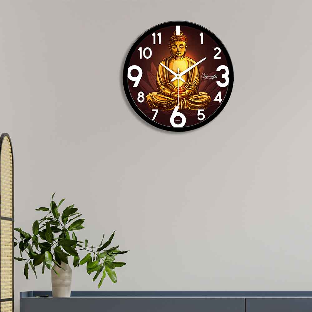 Peaceful Buddha Spiritual Designer Wall Clock