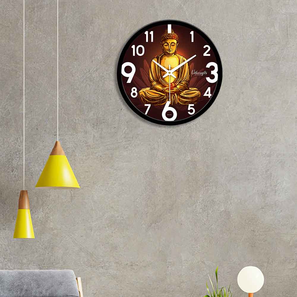 Peaceful Buddha Spiritual Designer Wall Clock