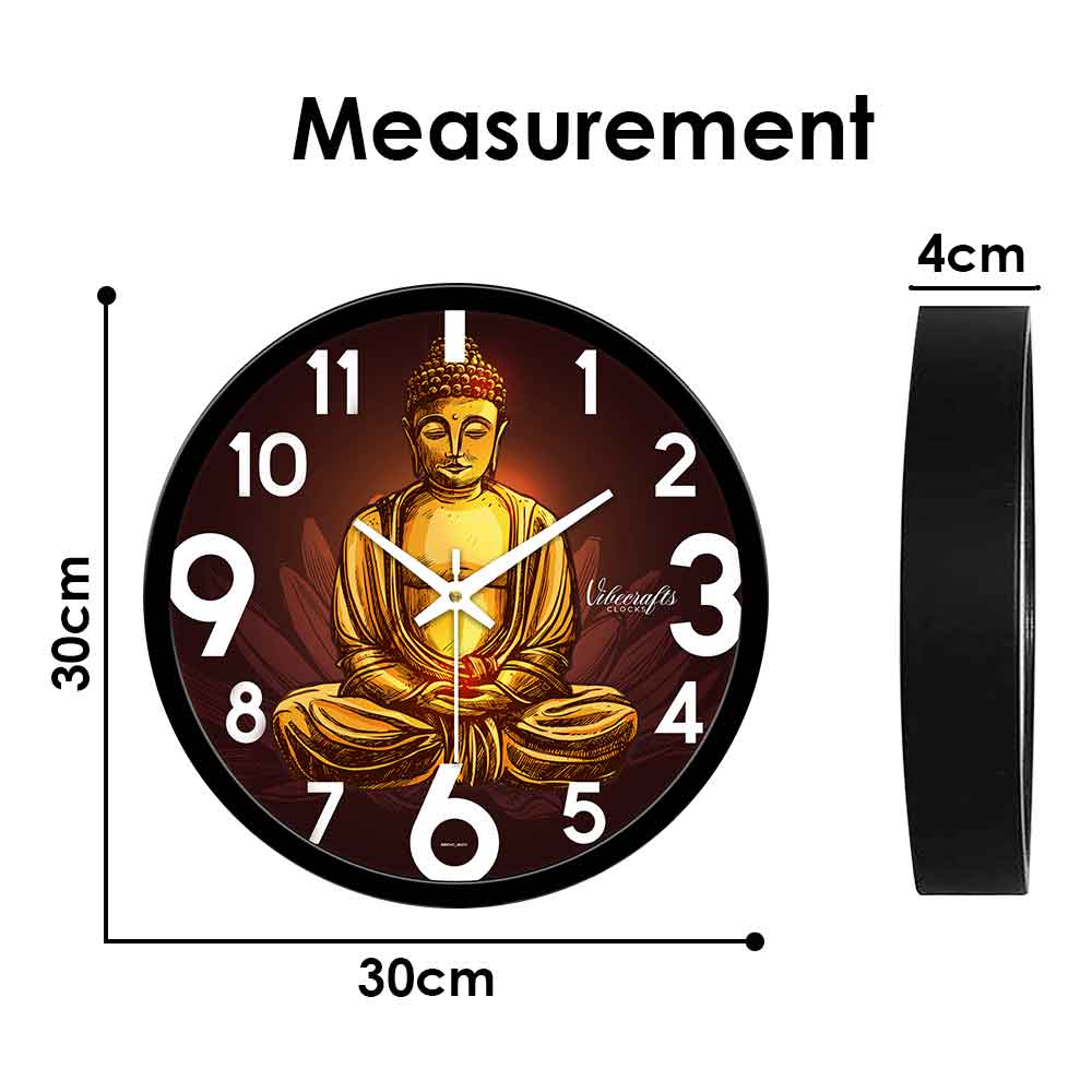 Peaceful Buddha Spiritual Designer Wall Clock