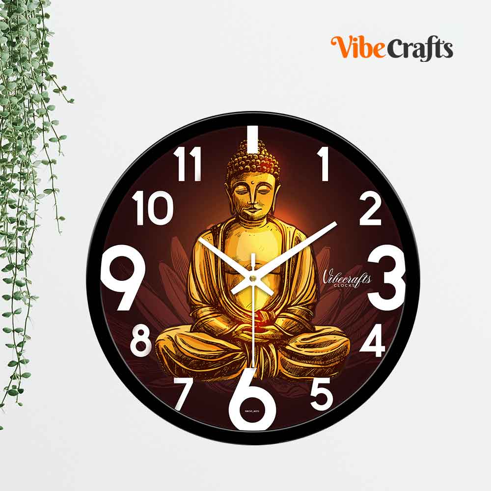 Peaceful Buddha Spiritual Designer Wall Clock