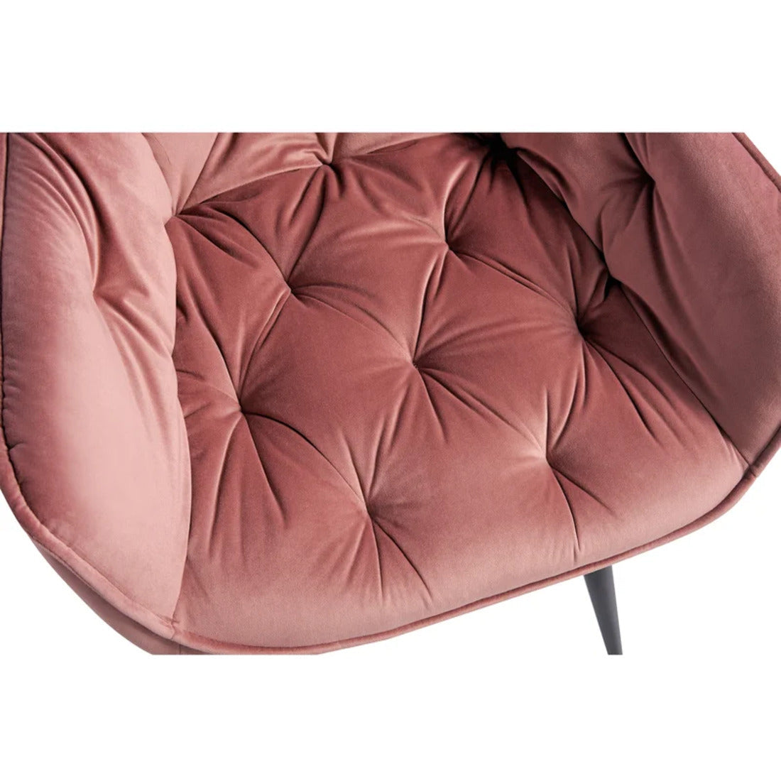 Rich Blush Pink Comfy Padded Tufted Premium Velvet Lounge Chair